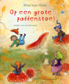 Op een grote paddenstoel