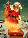 Adventskalender: Kerstman bij de schoorsteen