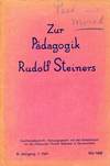 Zur Pädagogik Rudolf Steiners (Antiquariaat)